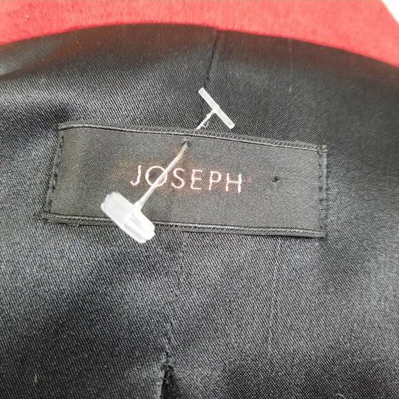 Joseph Red Wool Long Coat single Breasted Size EUR 40 US 8 Knee Length France - Picture 10 of 15